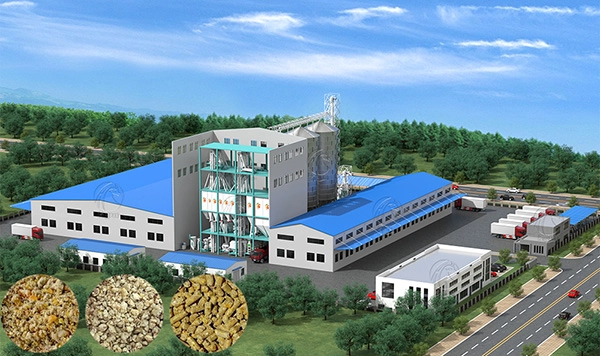 diseño de la distribución de la planta de molino de alimento