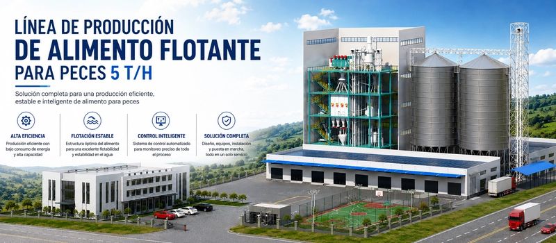 Linea_De_Produccion_De_Alimento_Flotante_Para_Peces_De_Cinco_Toneladas_Por_Hora_Con_Silos_Y_Sistema_De_Control_Inteligente